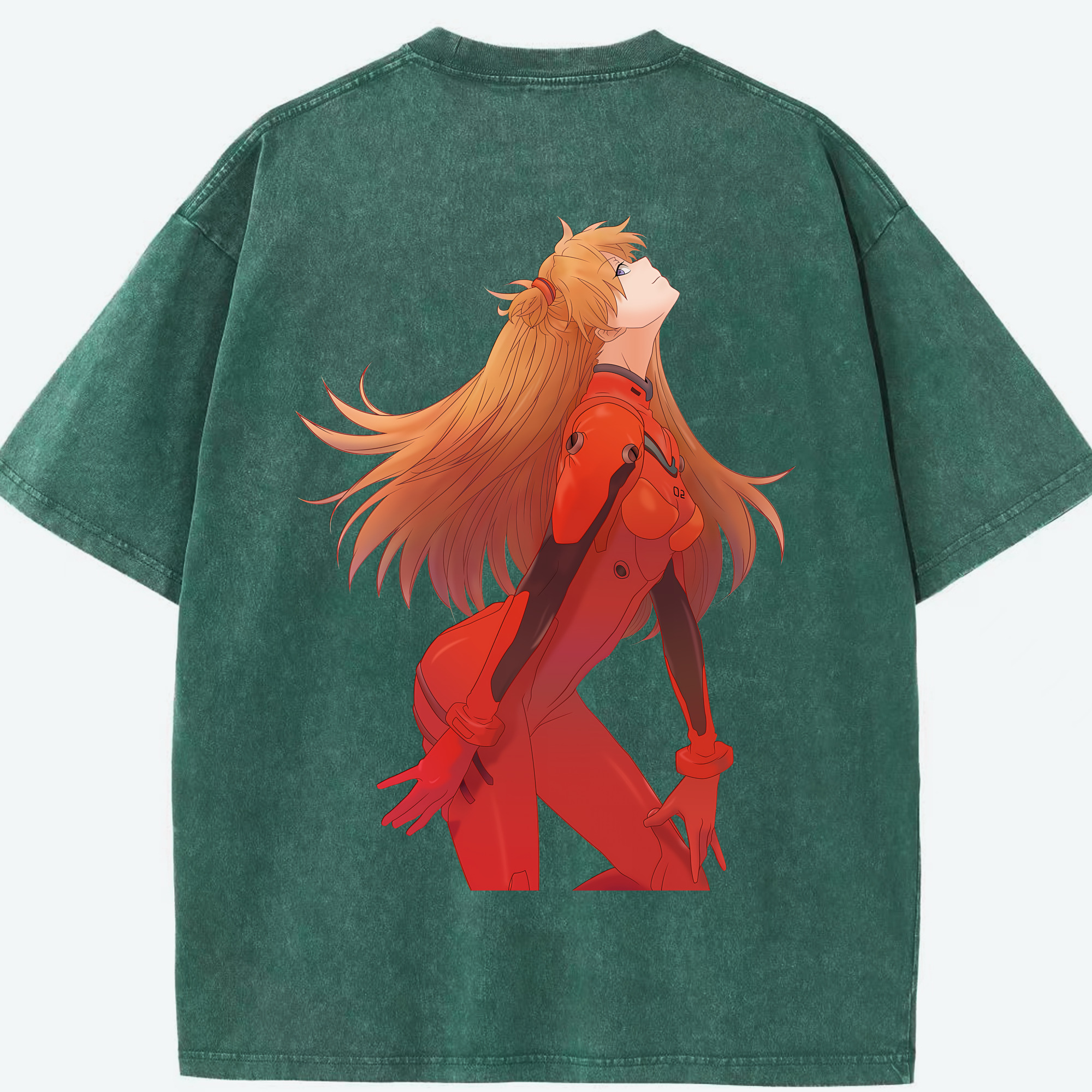 （画像用） EVA 新世紀エヴァンゲリオン 綿100% ヴィンテージ風 半袖Tシャツ（背面プリント）